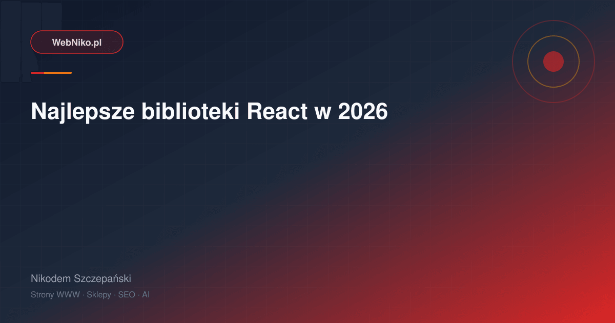 Najlepsze biblioteki React w 2026